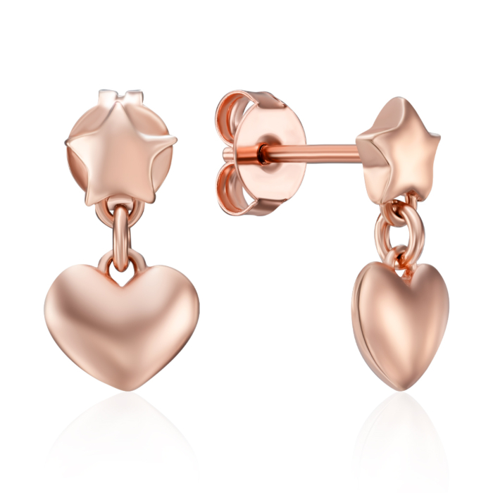 Срібні позолочені сережки. Артикул ORT  8720 P-E/17