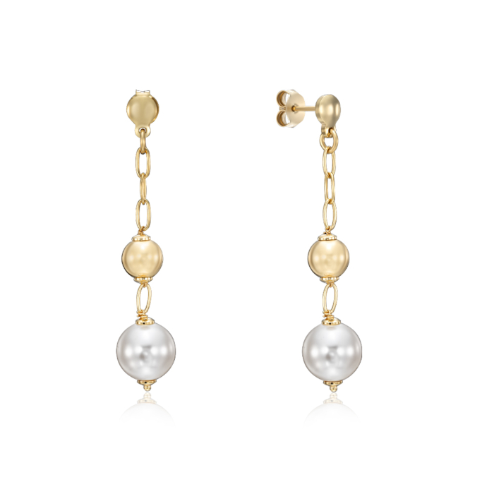 Серебряные серьги с жемчугом. Артикул ORT  8831 G-E/20/4614