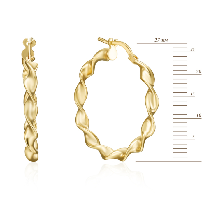 Срібні сережки. Артикул ORT  8848 G-E/20