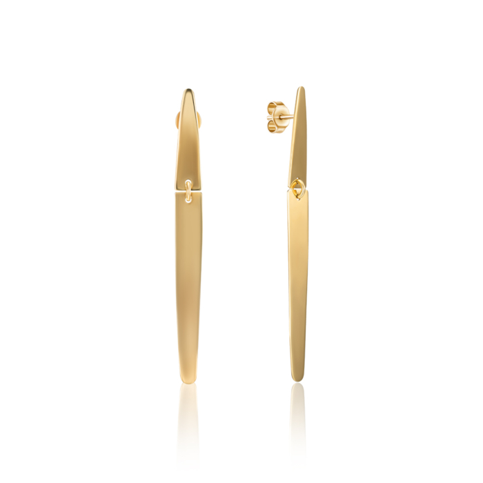 Срібні позолочені сережки. Артикул ORT  8868 G-E/20