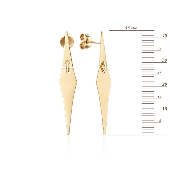 Срібні сережки. Артикул ORT 8872 G-E/20