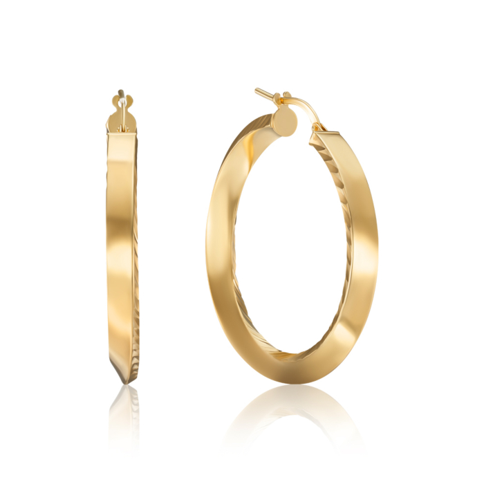 Серебряные серьги-конго. Артикул ORT  8883 G-E/20