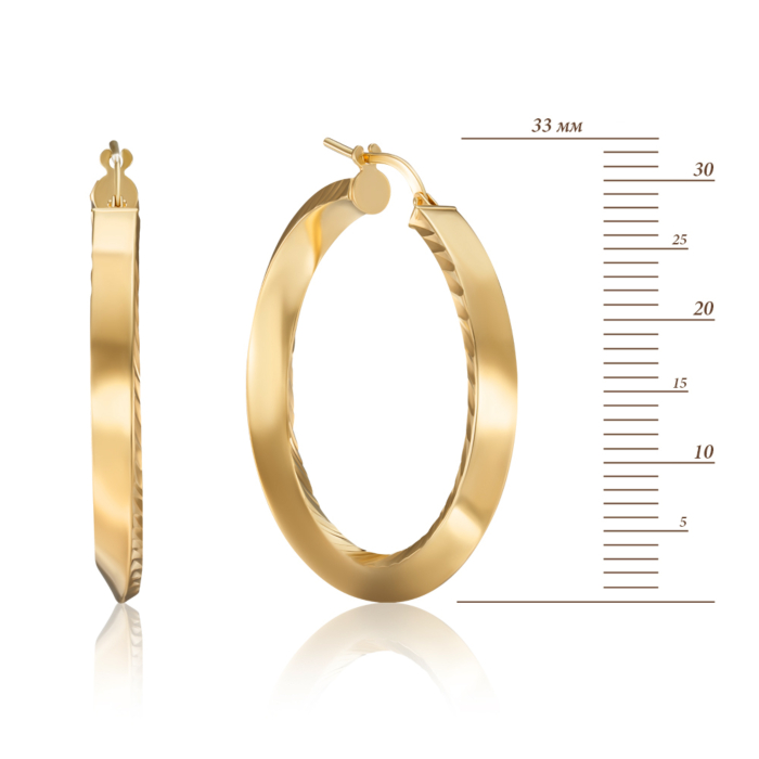 Серебряные серьги-конго. Артикул ORT  8883 G-E/20