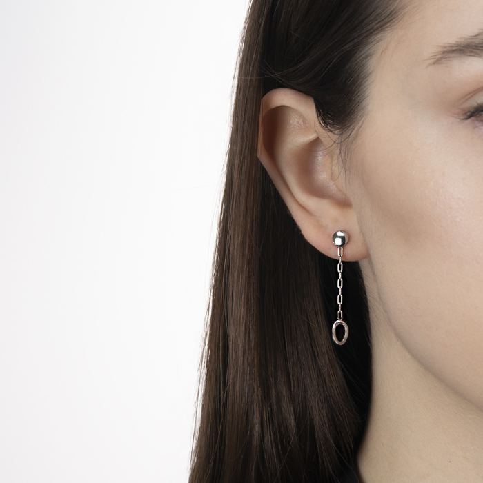 Серебряные серьги. Артикул ORT  8918 RH-E/12