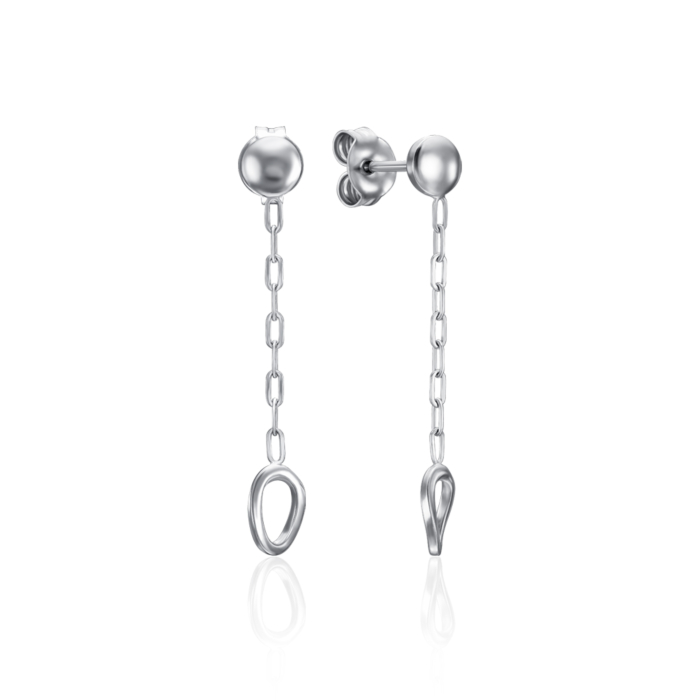 Серебряные серьги. Артикул ORT  8918 RH-E/12