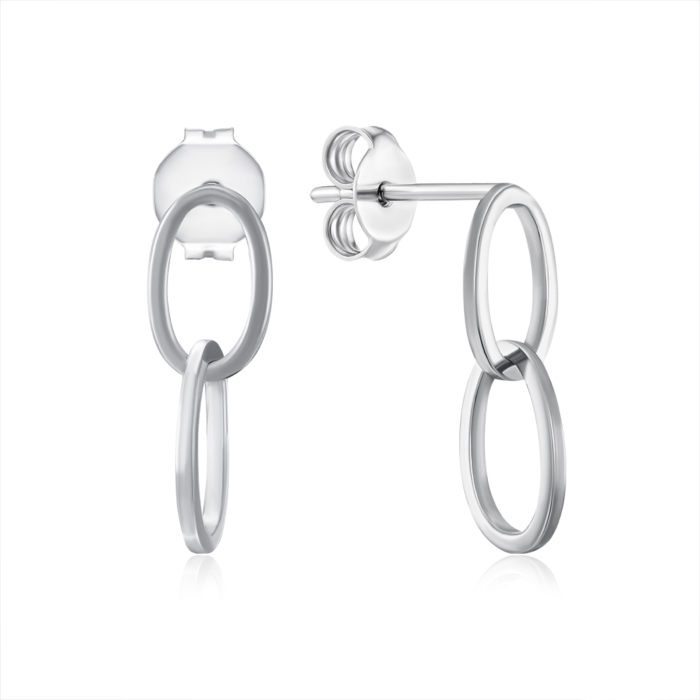 Срібні сережки. Артикул ORT  8921 RH-E/12