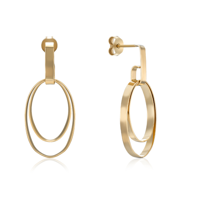 Серебряные серьги. Артикул ORT 8942 G-E/20