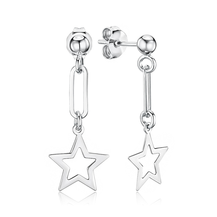 Срібні сережки без вставки. Артикул ORT  8773 G-E/12