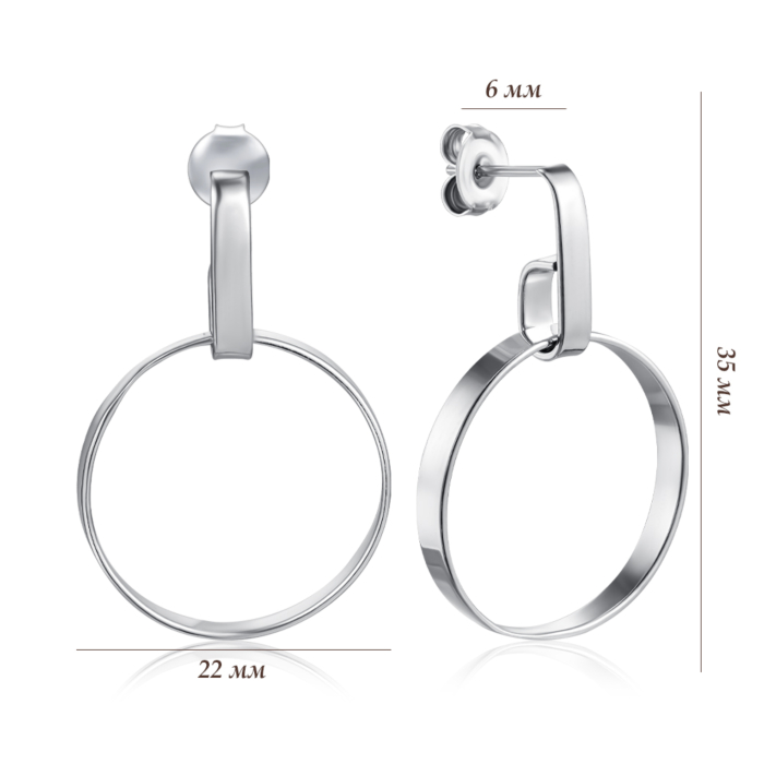 Срібні сережки. Артикул ORT  8951 G-E/12