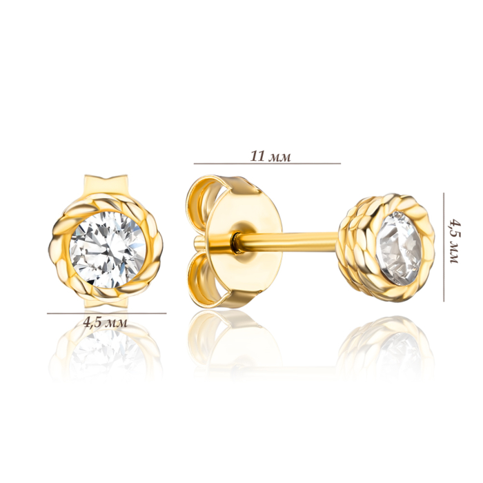 Серебряные позолоченные сережки ORT 8987 G-E/20/1