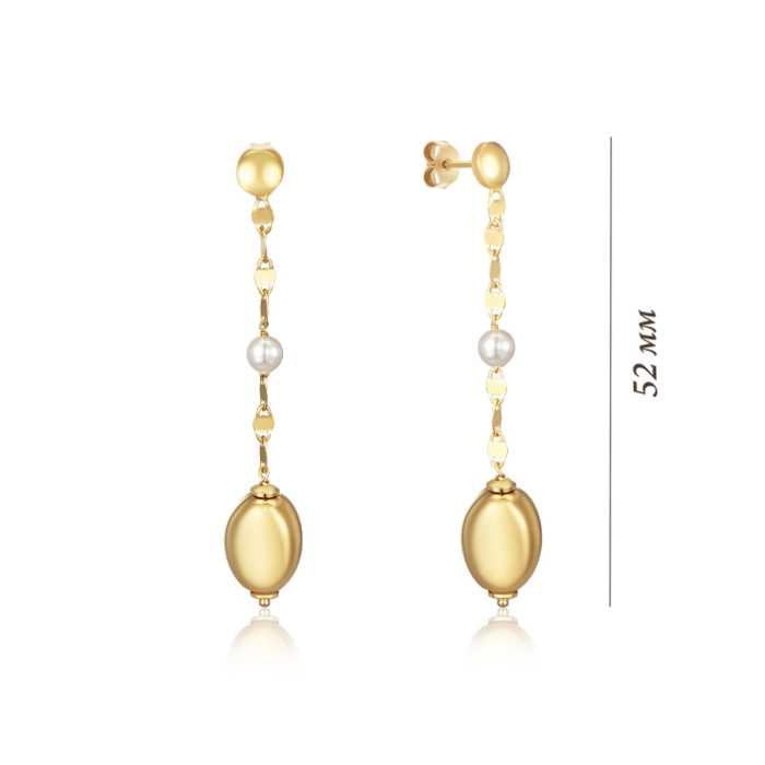 Срібні сережки з перлами. Артикул ORT_8992-E/20/4778