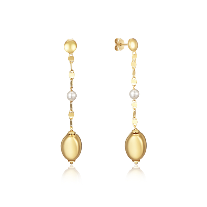 Срібні сережки з перлами. Артикул ORT_8992-E/20/4778