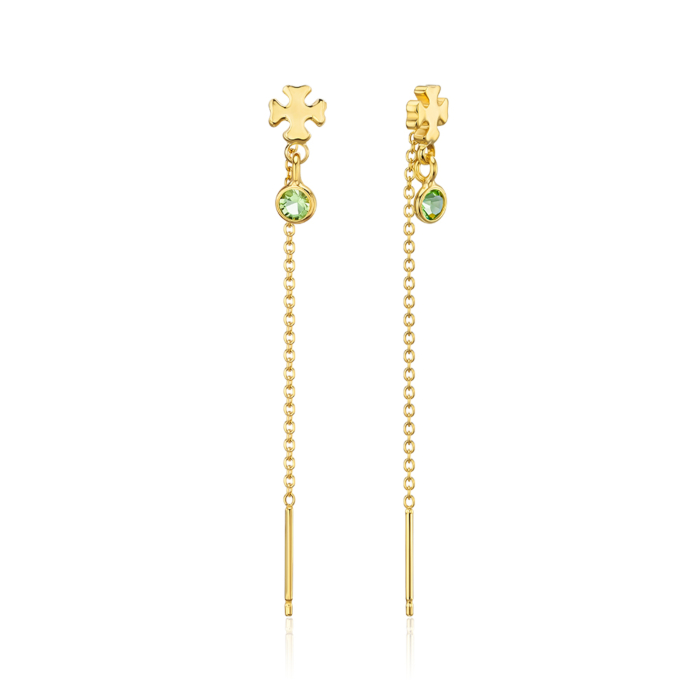 Срібні позолочені сережки з фіанітом ORT_9046-E/20/10