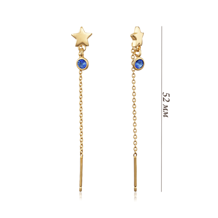 Серебряные серьги с фианитом. Артикул ORT_9047-E/20/1549