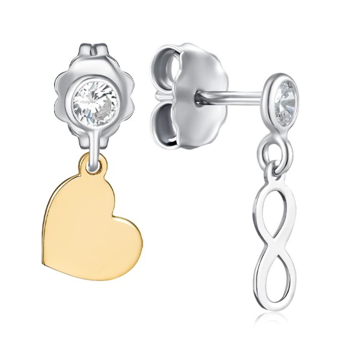 Серебряные серьги с фианитами. Артикул ORT_9086-E/16/1