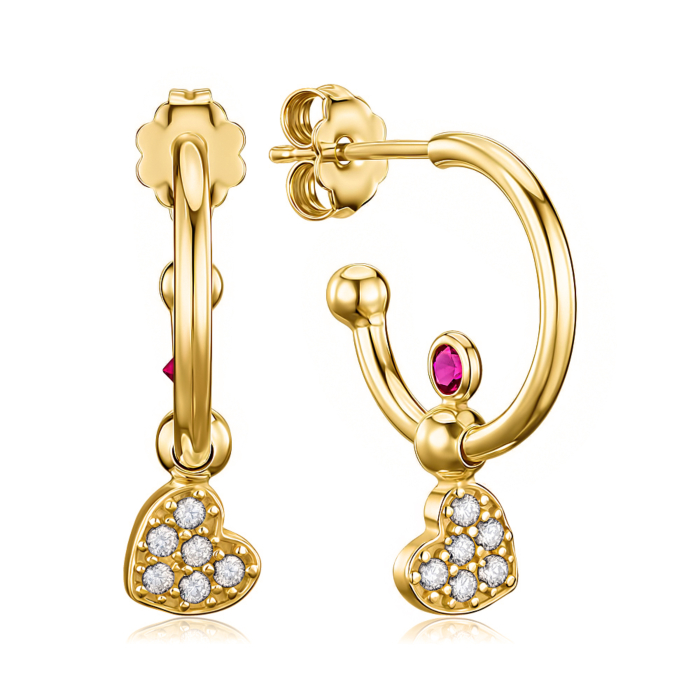 Серебряные серьги с фианитами. Артикул ORT_9094-E/20/1514