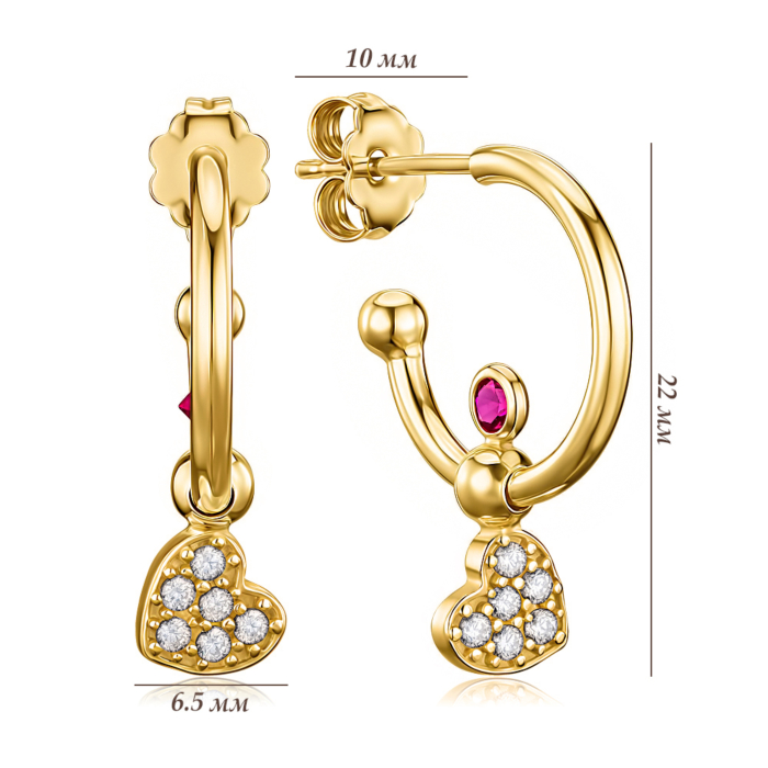 Серебряные серьги с фианитами. Артикул ORT_9094-E/20/1514