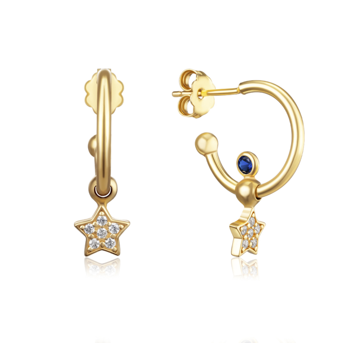 Срібні сережки з фіанітами. Артикул ORT_9098-E/20/1511