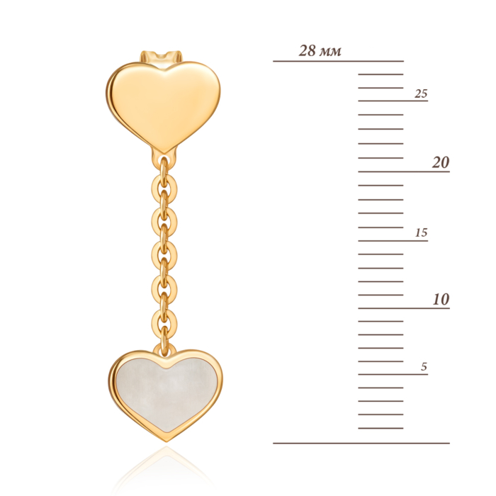 Срібні сережки з перламутром. Артикул ORT_9156-E/20/1101