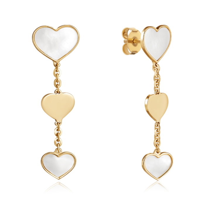 Серьги-подвески из серебра с перламутром ORT_9157-E/20/1101