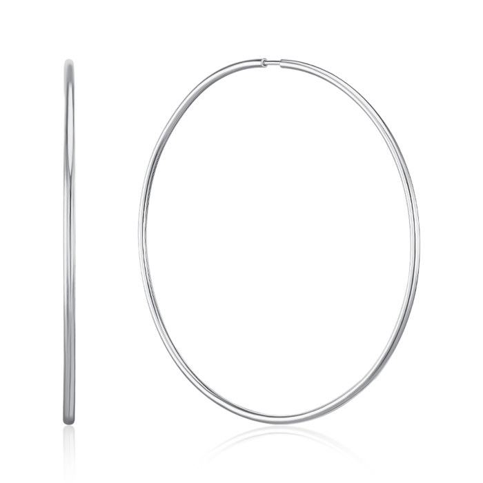 Срібні сережки-кільця без вставки OTBXD000009-E/12