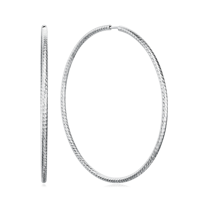 Срібні сережки-конго без вставки. Артикул OTBXD000015-E/12