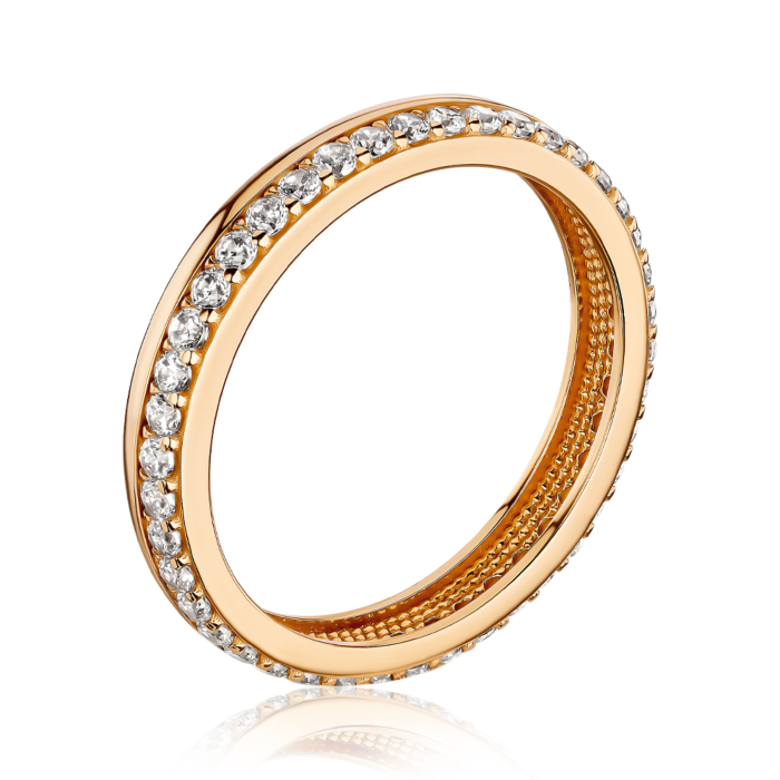 Золотое кольцо с фианитами P-112-R/01/1