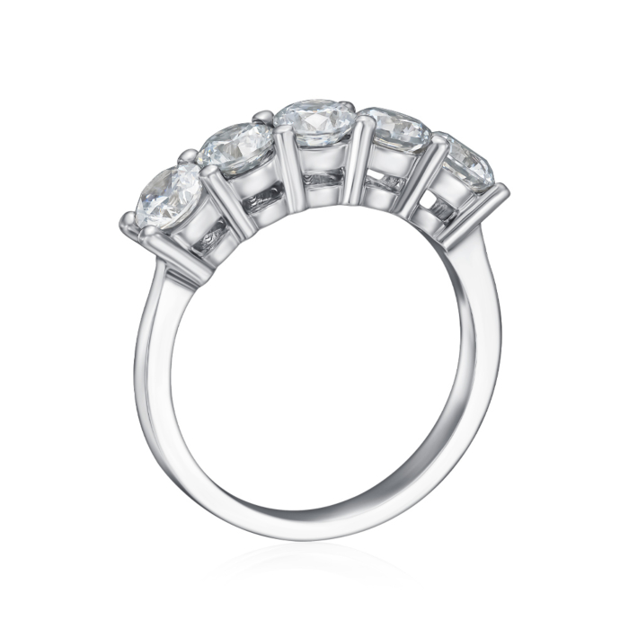 Серебряное кольцо с фианитами. Артикул P-1138-R/12/1