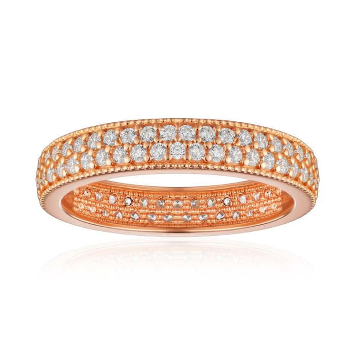 Золота каблучка з фіанітами. Артикул P-114-R/01/1