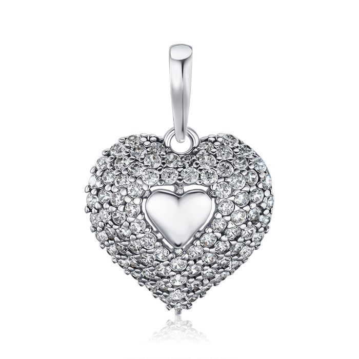 Серебряная подвеска с фианитами P-1144-P/12/1
