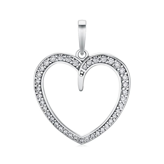 Срібна підвіска з фіанітами P-1145-P/12/1