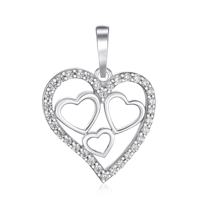 Серебряная подвеска с фианитами P-1147-P/12/1