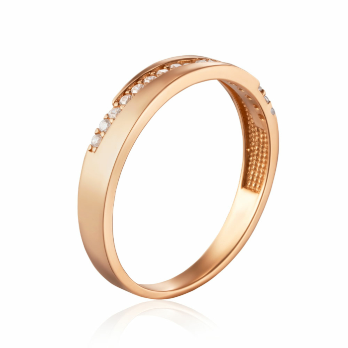 Золотое кольцо с фианитами. Артикул P-121-R/01/1