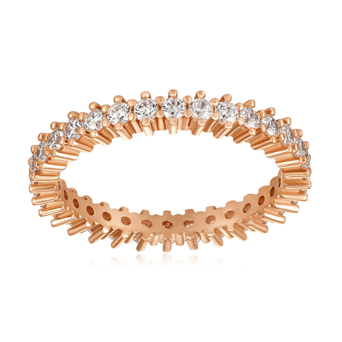 Золотое кольцо с фианитами. Артикул P-128-R/01/1