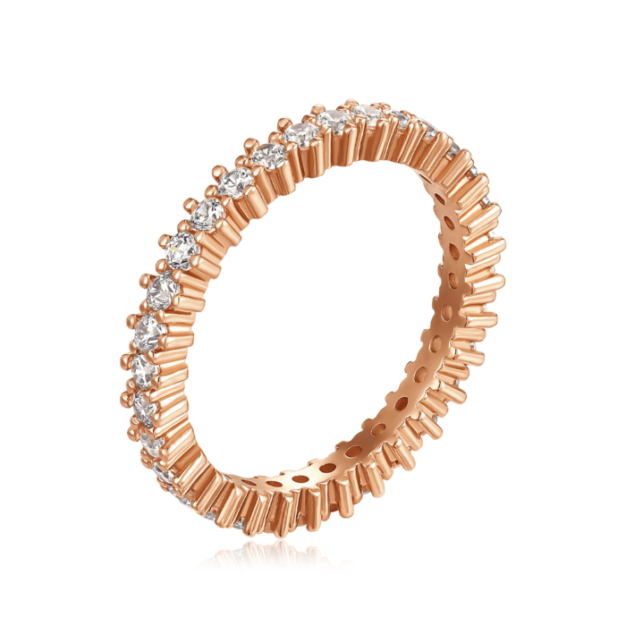 Золотое кольцо с фианитами. Артикул P-128-R/01/1