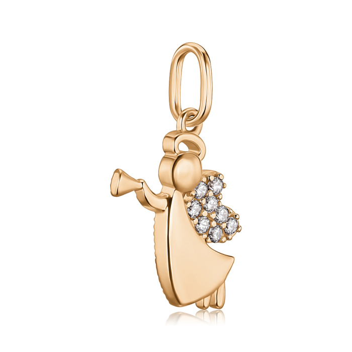 Золота підвіска з фіанітами. Артикул P-141-P/01/1