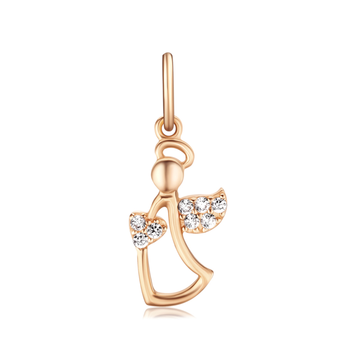 Золота підвіска з фіанітами. Артикул P-165-P/01/1