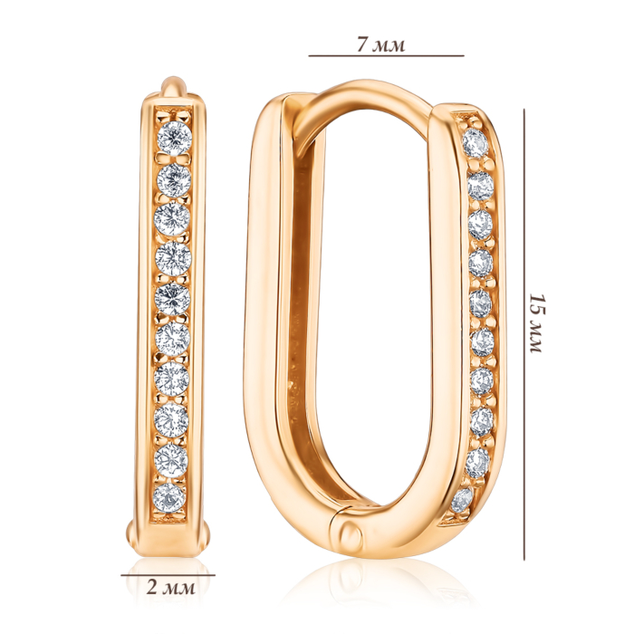 Золотые серьги. Артикул P-1659-E/01/1