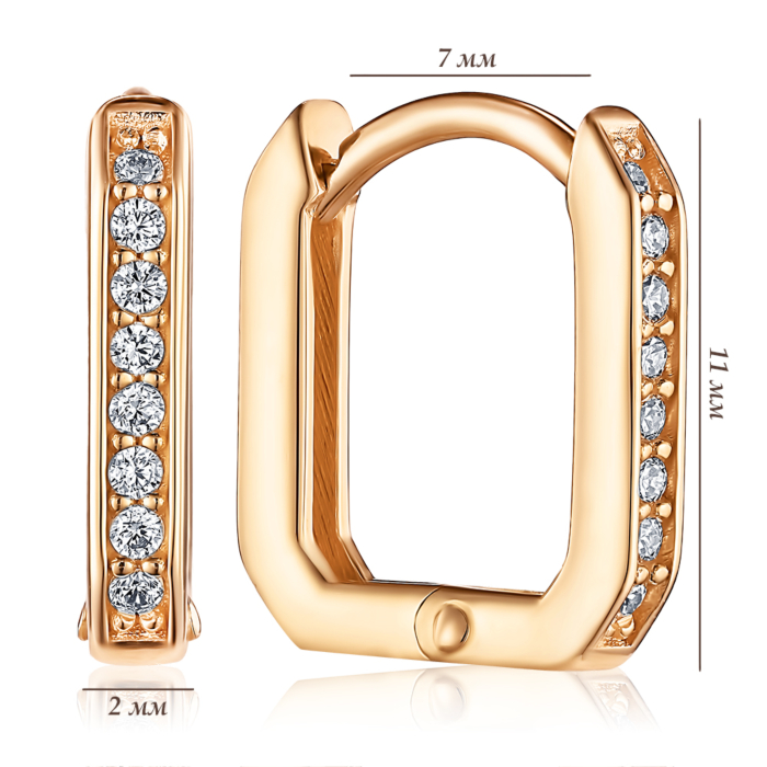 Золотые серьги. Артикул P-1661-E/01/1