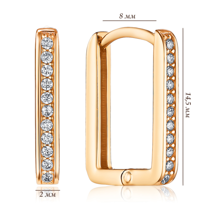 Золотые серьги. Артикул P-1662-E/01/1