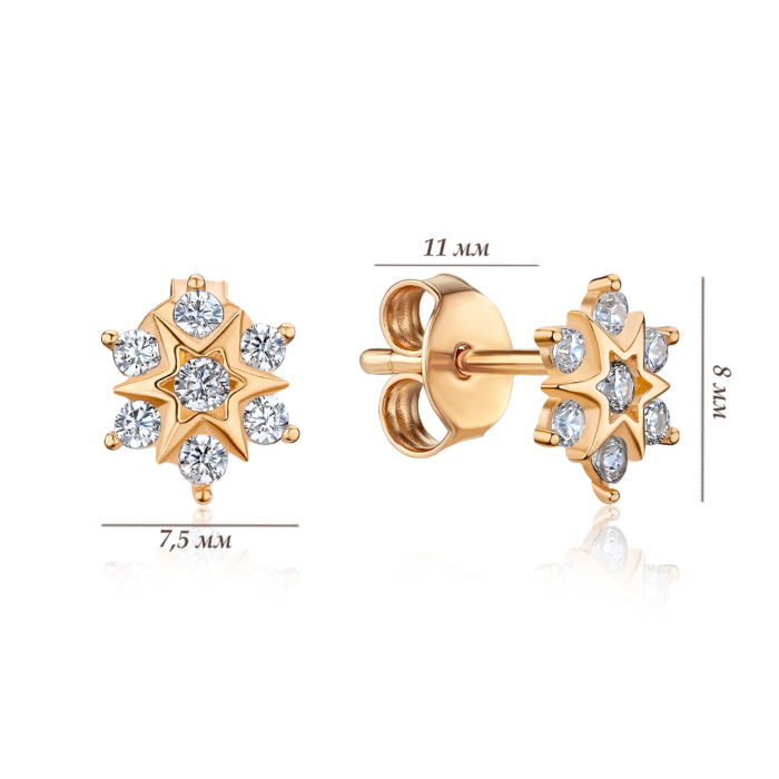 Золотые серьги. Артикул P-1882-E/01/1