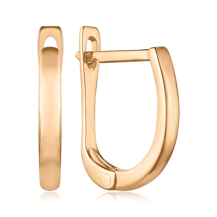 Золоті сережки без вставки. Артикул P-1892-E/01