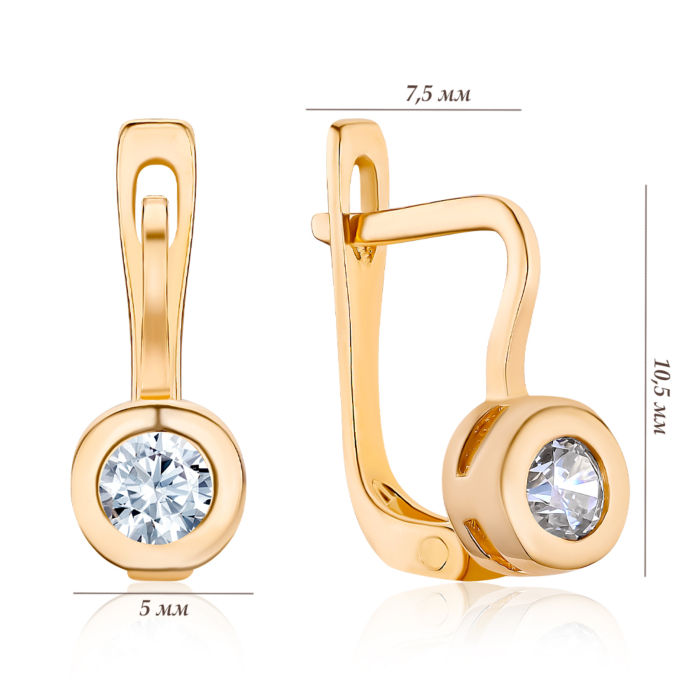 Золоті сережки. Артикул P-1904-E/01/1