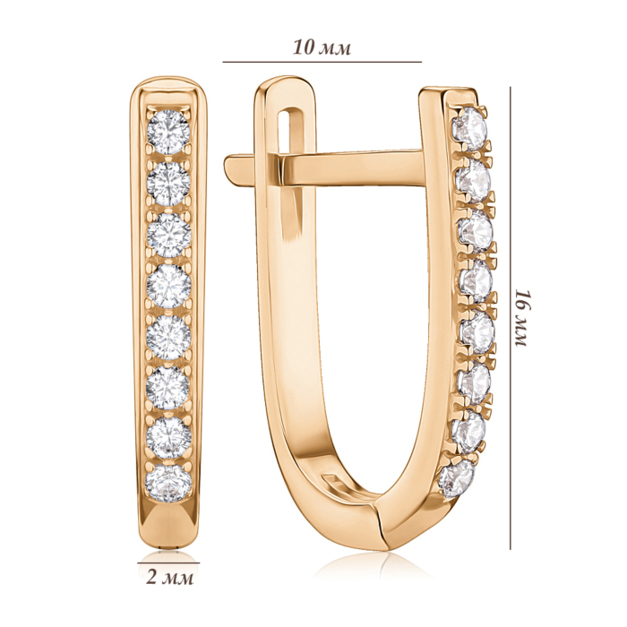 Золотые серьги. Артикул P-1927-E/01/1