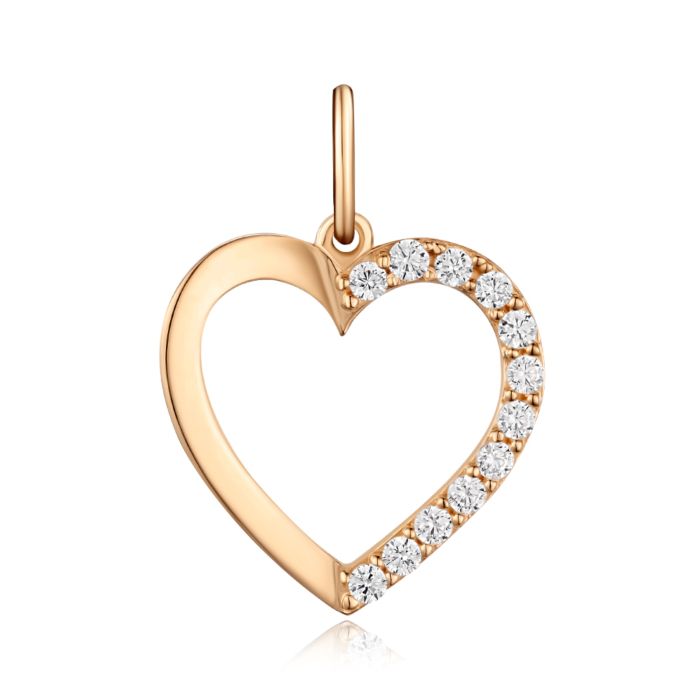 Золота підвіска з фіанітами. Артикул P-1936-P/01/1