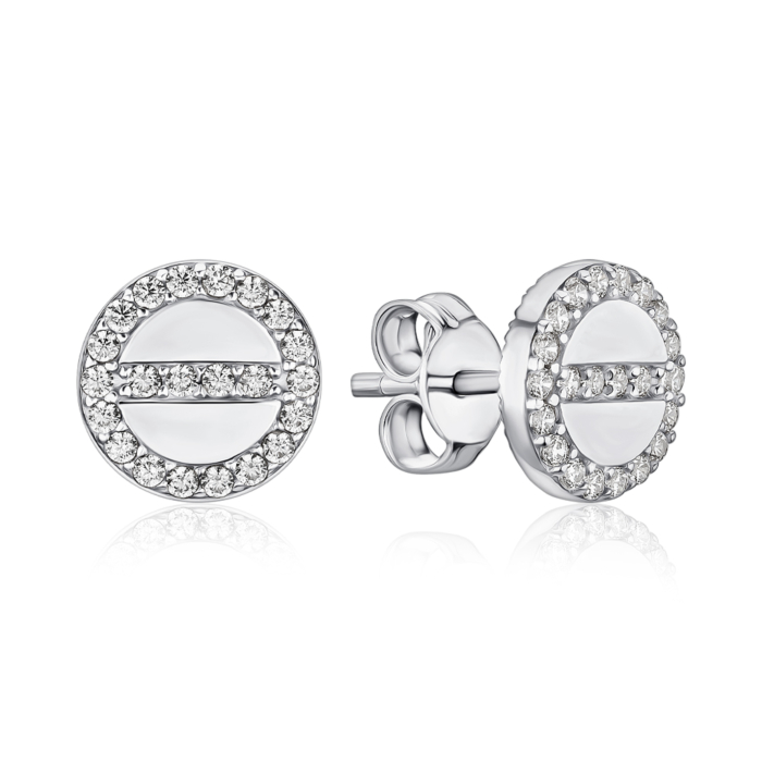 Золоті сережки з фіанітами P-1942-E/02/1