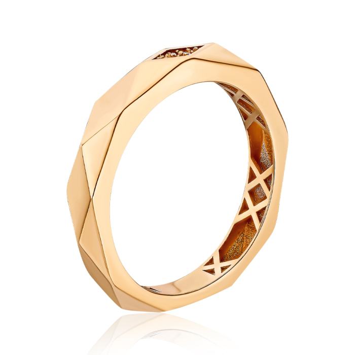 Золотое кольцо с фианитами. Артикул P-2031-R/01/1