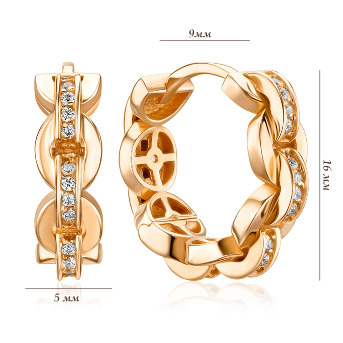 Золоті сережки. Артикул P-2047-E/01/1