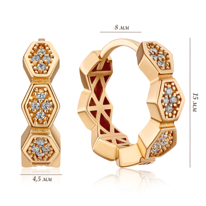 Золоті сережки. Артикул P-2050-E/01/1