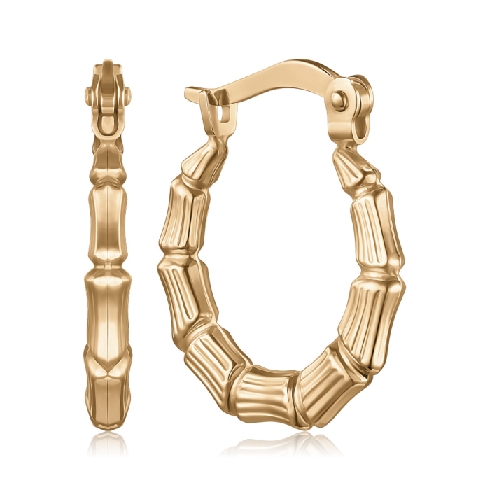 Золотые серьги-конго без вставки. Артикул P-228-E/01